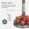 Best Choice Products Solar Outdoor Bird Bath Pedestal Fountain Garden Decoration w/ Fillable Planter Base